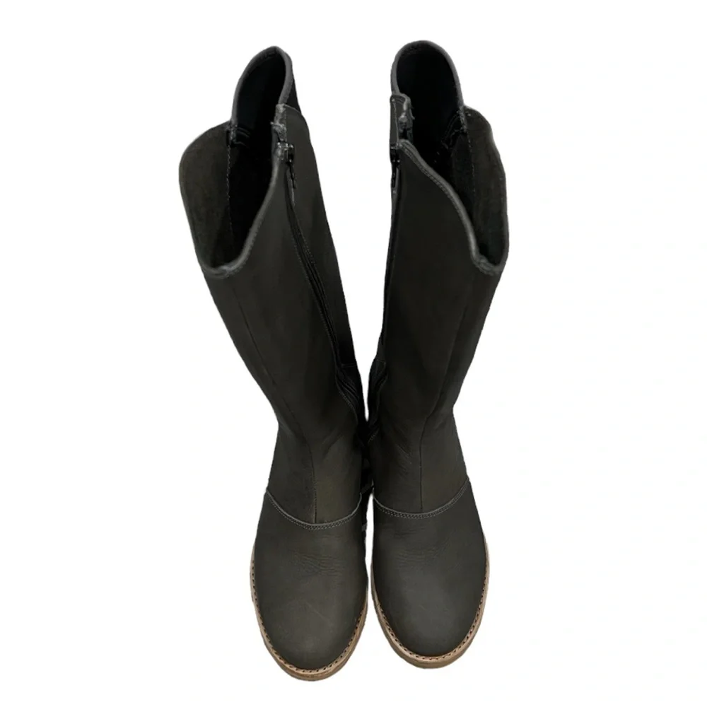 AHNU Helena Pewter Tall Leather Boots